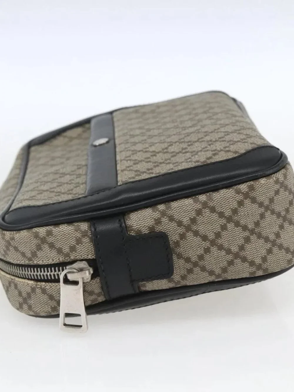 GUCCI Diamante Clutch Bag PVC Leather Beige - Picture 3 of 16